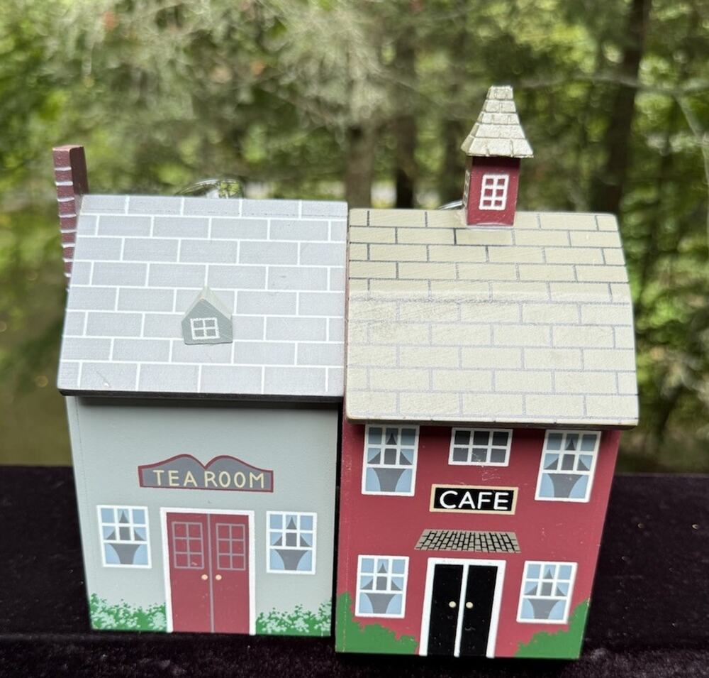 Vintage Home Interiors Wood House Hanging Bud Vases Rare! HTF!